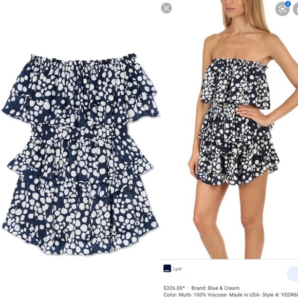 $326 Misa Smocked Waist Tiered Ruffle Mini Dress - Picture 4 of 14